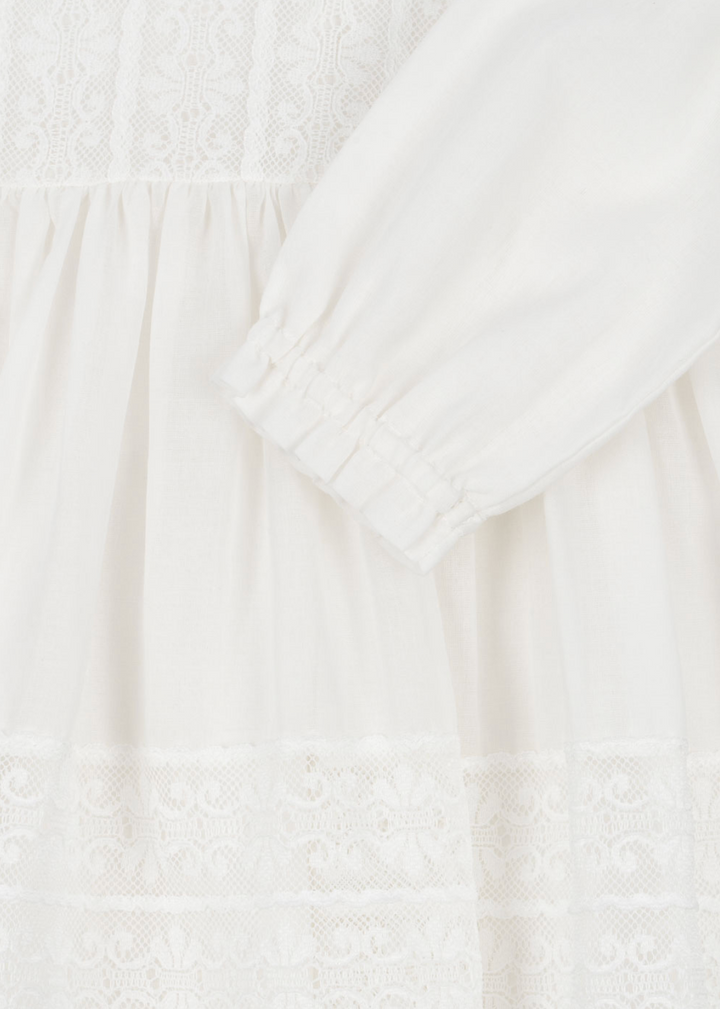 Konges Sløjd Bambina Christening Dress - Optic White