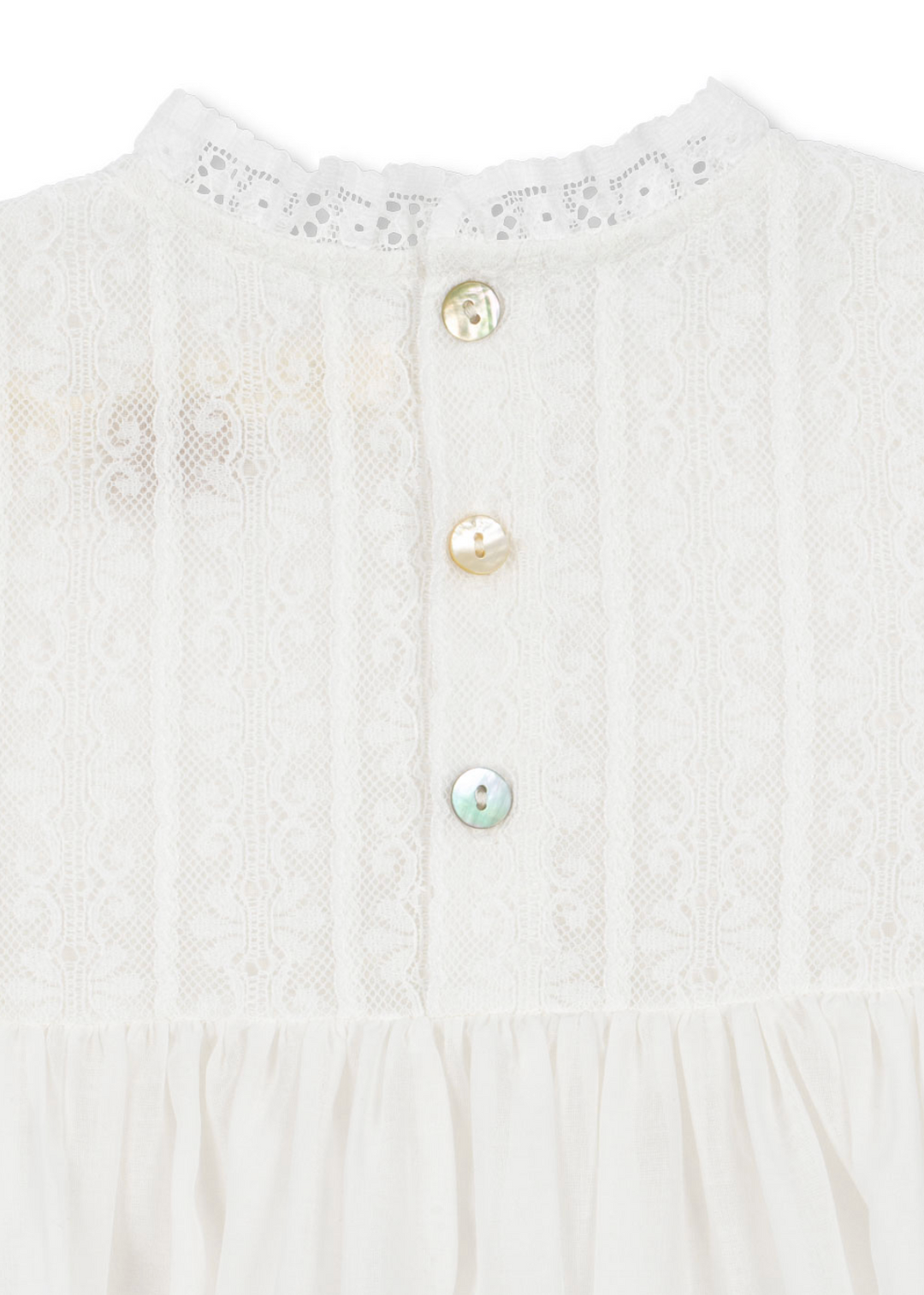 Konges Sløjd Bambina Christening Dress - Optic White