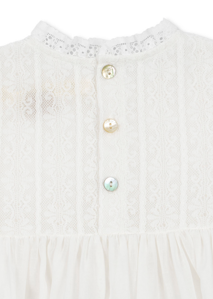 Konges Sløjd Bambina Christening Dress - Optic White