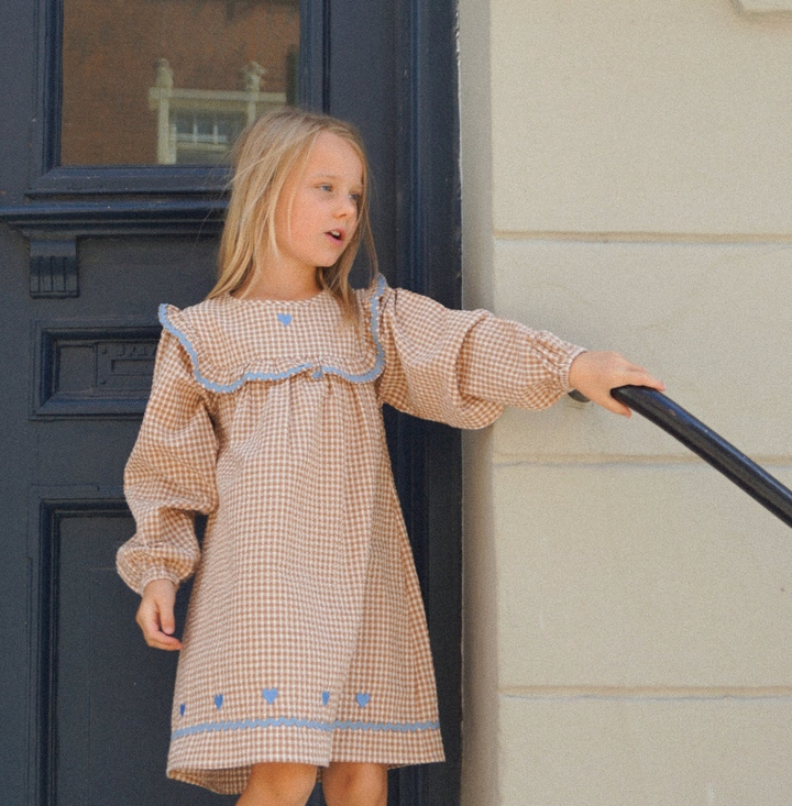 Flöss Ellis Dress - Coffee Gingham