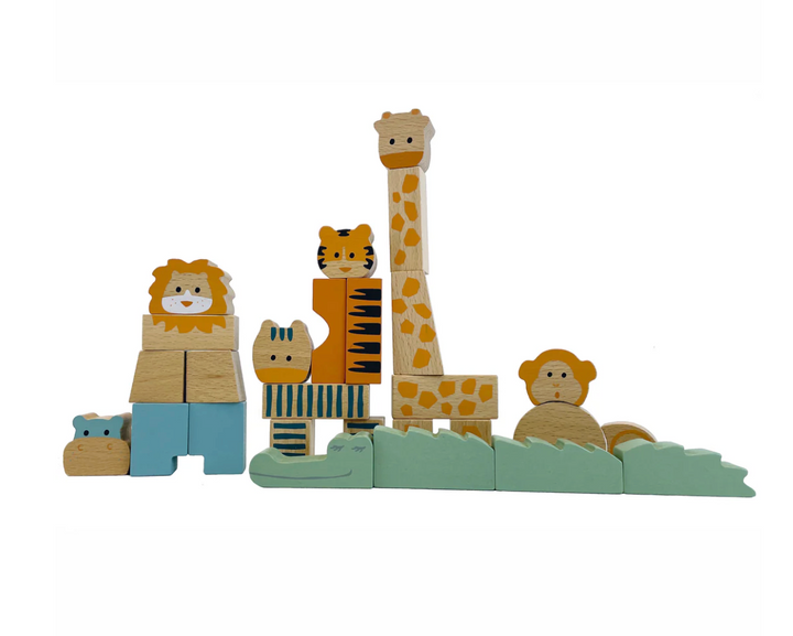 Egmont Toys Animal Blocks In A Case - Jungle / Pre Order