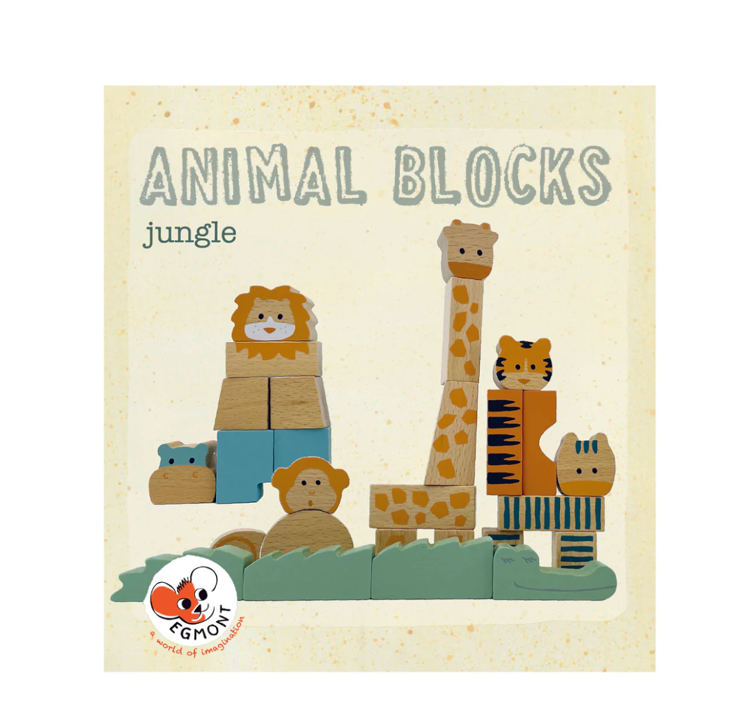 Egmont Toys Animal Blocks In A Case - Jungle / Pre Order