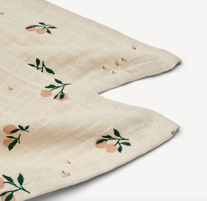 Liewood Lewis Muslin Cloth 2 Pack - Peach / Sea Shell Mix