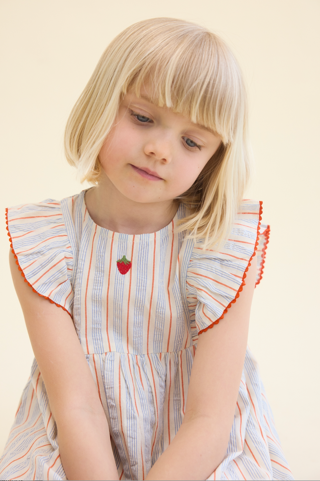Flöss Robin Dress - Blue Tangerine Stripe