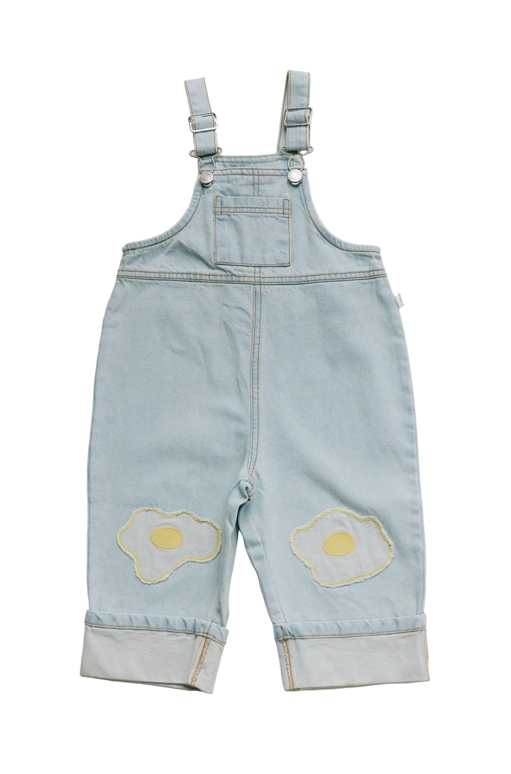Claude & Co Blythe Egg Patch Denim Dungaree - Denim Blue