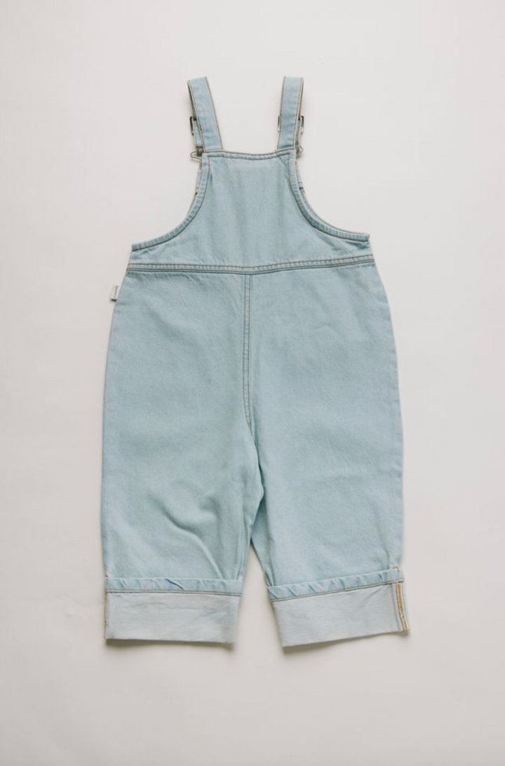 Claude & Co Blythe Egg Patch Denim Dungaree - Denim Blue