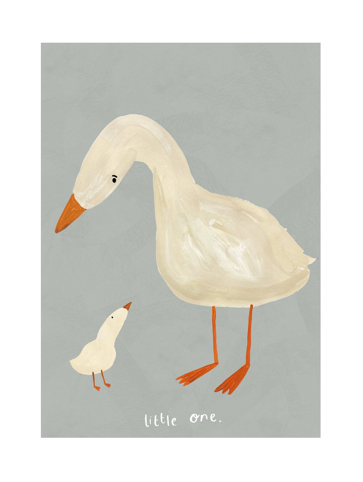 Yaya Studio Little One Geese A3 Print - Blue