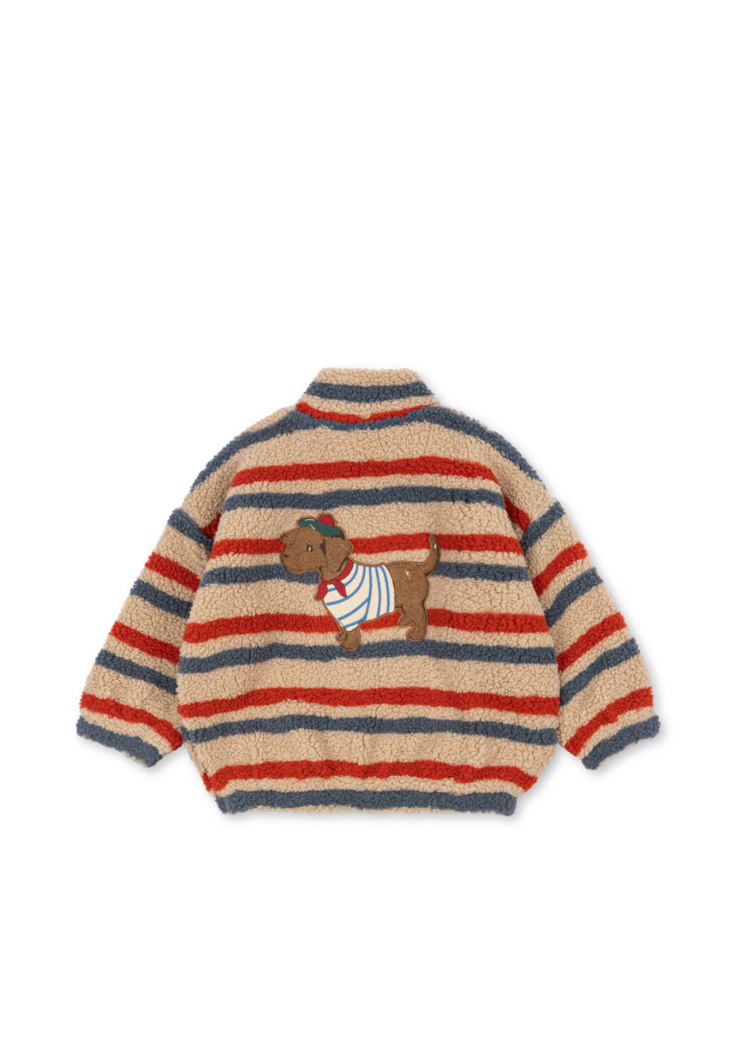 Konges Sløjd Jody Embroidery Teddy Jacket - Tangerine Stripe