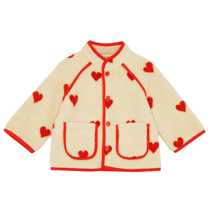 flöss Simone Fleece Jacket - Soft White Heart