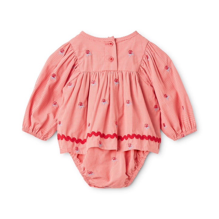 Flöss Sonja Romper - Pink Rose Gingham