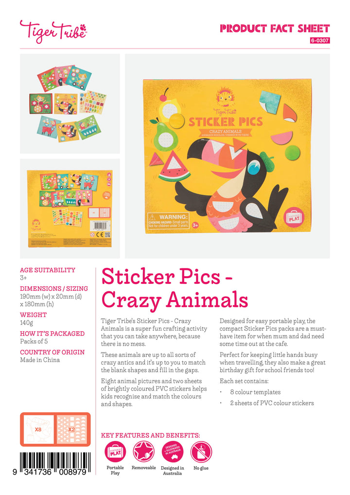 Tiger Tribe - Sticker Pics Crazy Animals