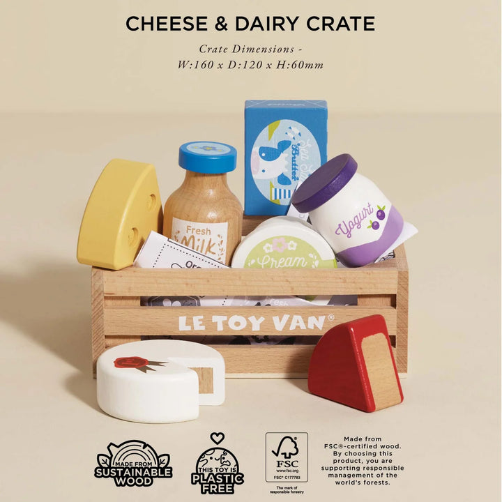 Le Toy Van Cheese &amp; Dairy Market Crate