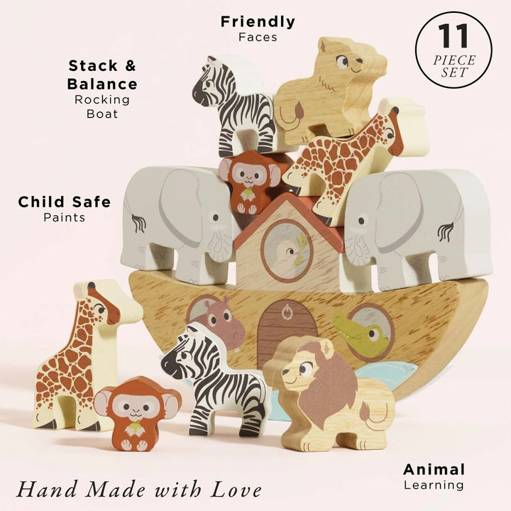 Le Toy Van Wooden Balancing Ark Animal Stacker