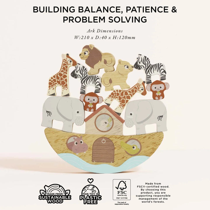 Le Toy Van Wooden Balancing Ark Animal Stacker