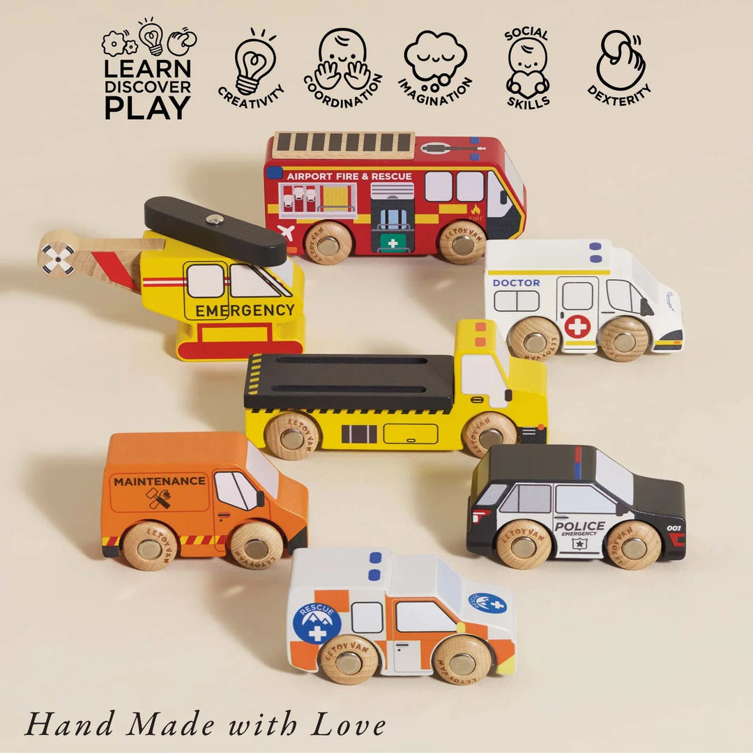 Le Toy Van - Emergency Helicopter &amp; Rescue Cars