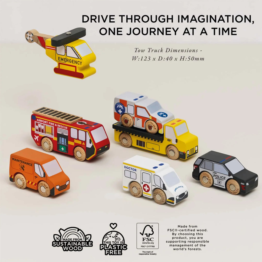 Le Toy Van - Emergency Helicopter &amp; Rescue Cars
