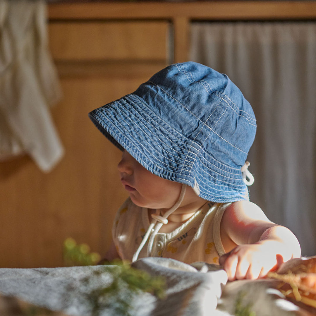 Nature Baby Bucket Sunhat Chambray - Sky