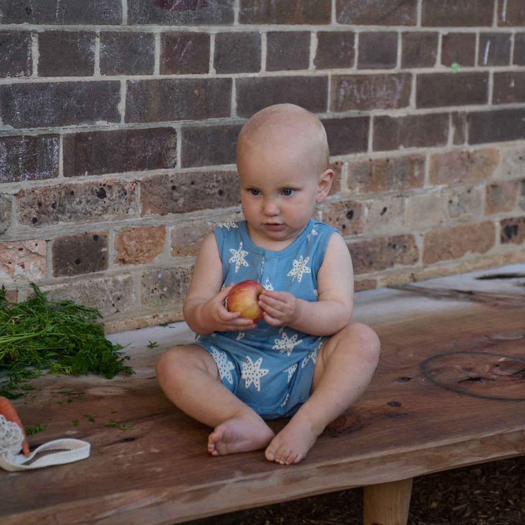 Nature Baby Camper Suit - Sea Stars Print