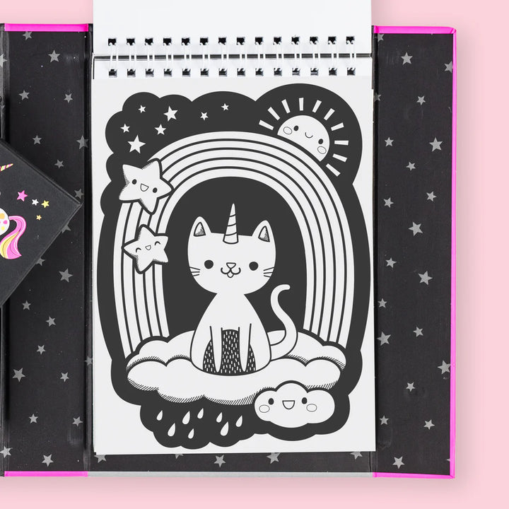 Tiger Tribe Neon Colouring Set - Unicorn & Friends