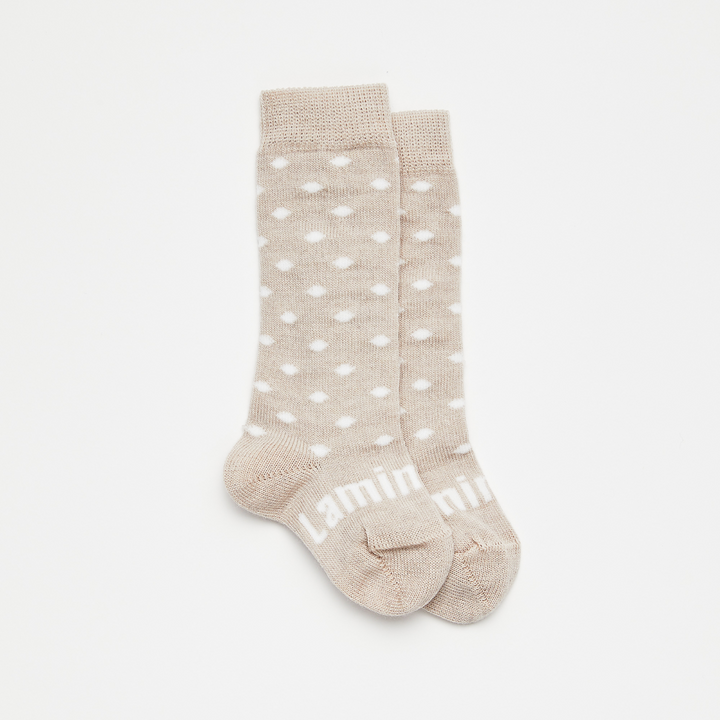 Lamington Merino Wool Knee High Socks Baby - Truffle