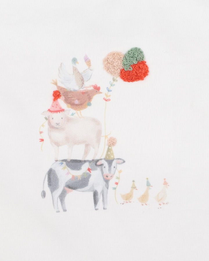 Bébé by Minihaha Scout Animal Stack Bodysuit - Cloud