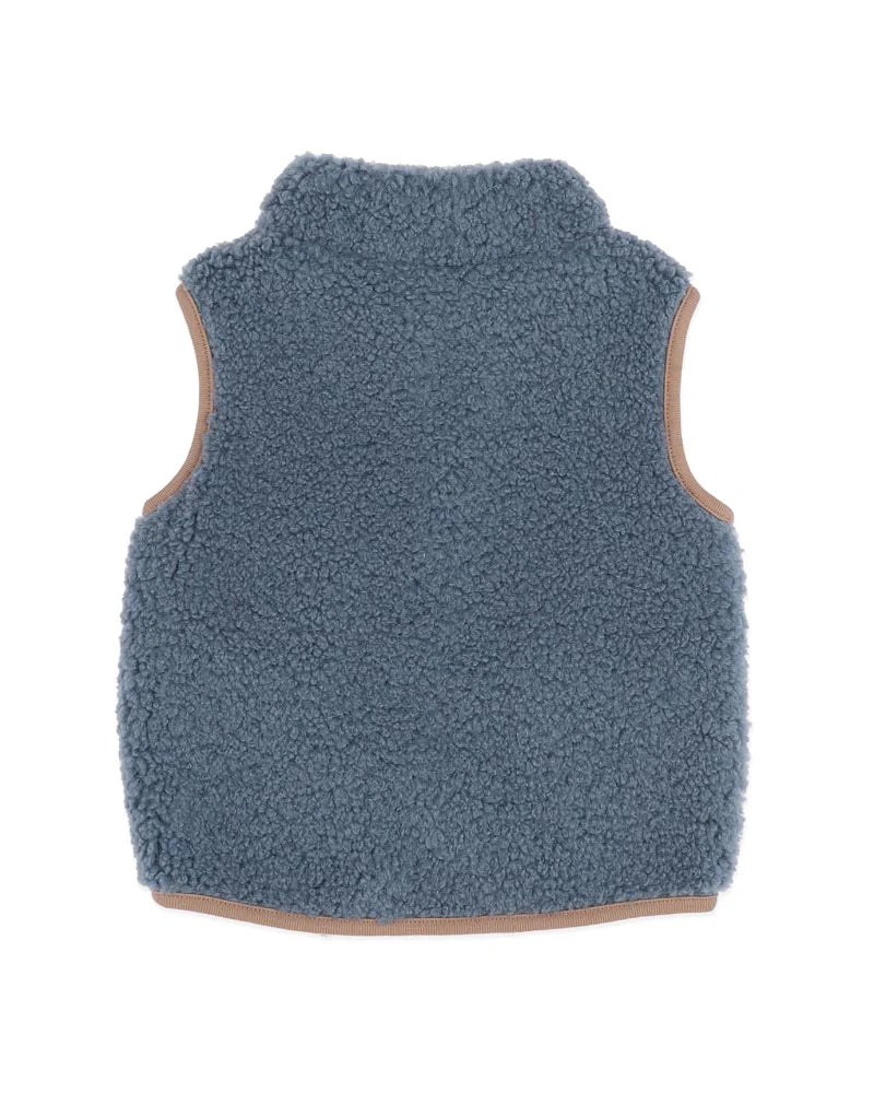 Bébé by Minihaha Sherpa Vest - Blue / Brown