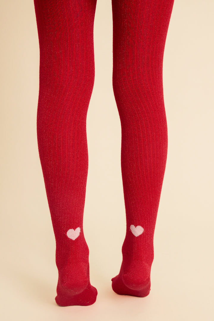 Flöss Vera Tights 2 Pack - Red &amp; Pink Glitter Bells
