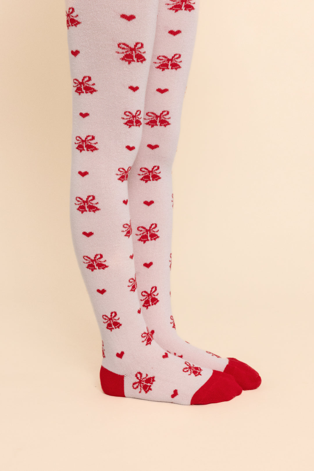 Flöss Vera Tights 2 Pack - Red &amp; Pink Glitter Bells