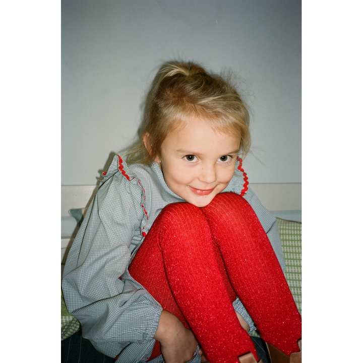 Flöss Vera Tights 2 Pack - Red &amp; Pink Glitter Bells