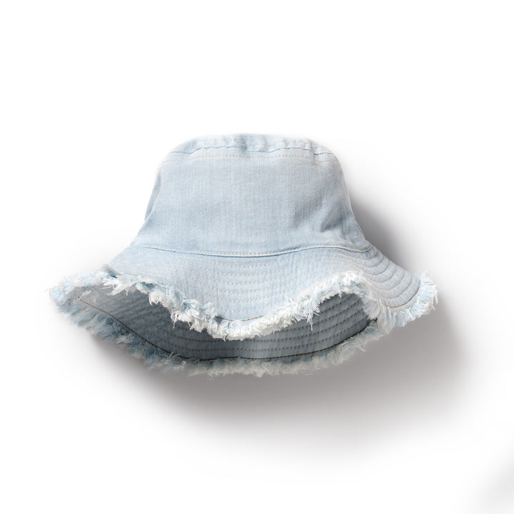 Wilson and Frenchy Denim Sun Hat - Snow Denim