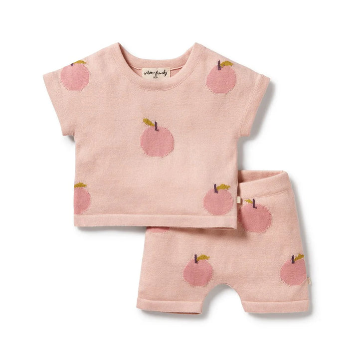 Wilson and Frenchy Organic Knitted Set - Just Peachy