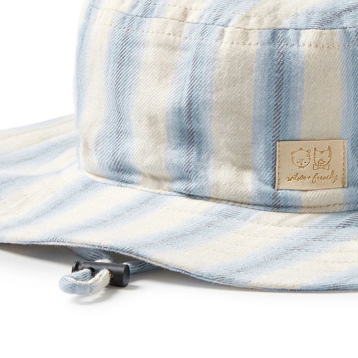 Wilson & Frenchy Organic Sun Hat - Deep Blue Stripe
