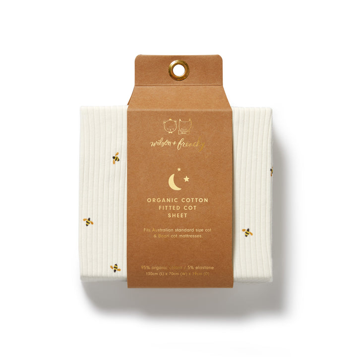 Wilson & Frenchy Organic Cot Sheet - Bee Mine