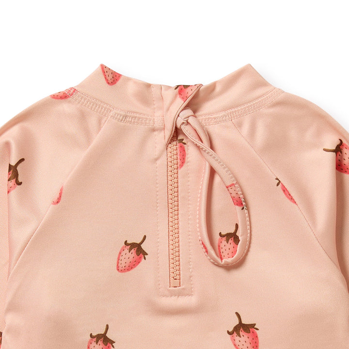 Wilson & Frenchy Cutwork Rashie Swimset - Strawberry Kisses
