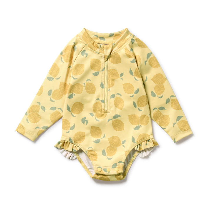 Wilson & Frenchy Long Sleeved Swimsuit - Lemon Drop
