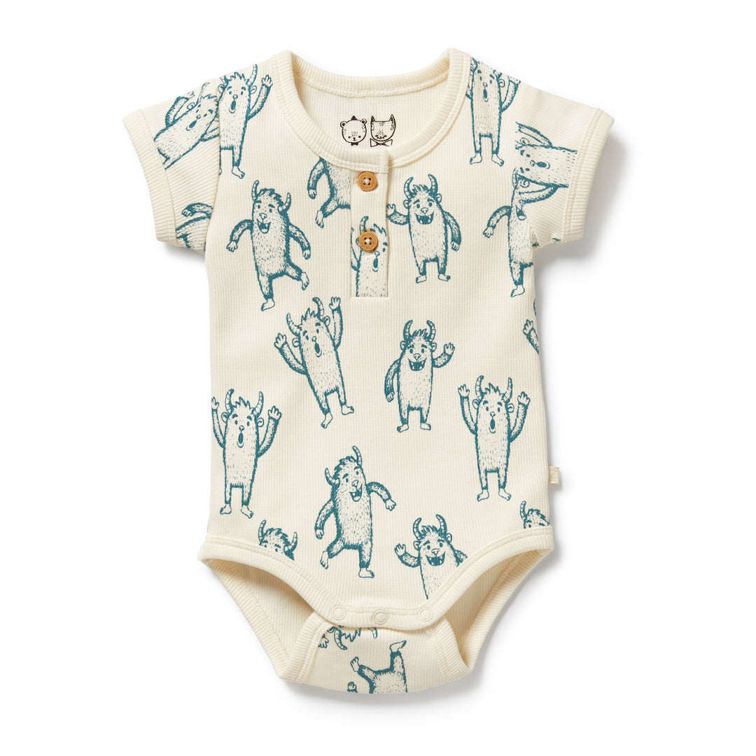 Wilson & Frenchy Organic Henley Bodysuit - Yeti