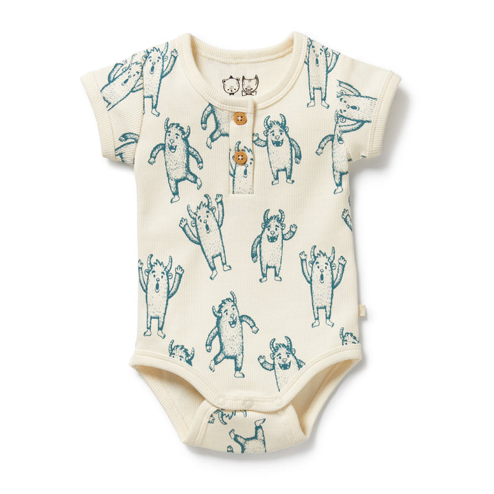 Wilson & Frenchy Organic Henley Bodysuit - Yeti