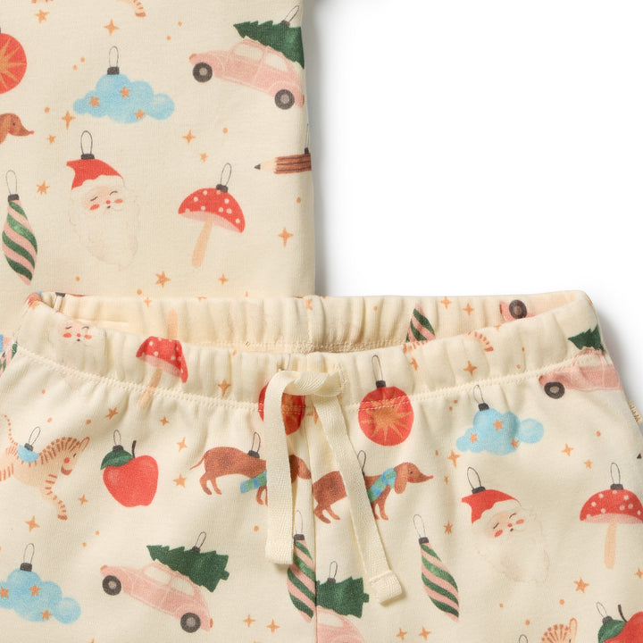 Wilson &amp; Frenchy Organic Short Sleeved Pyjamas - Deck The Halls