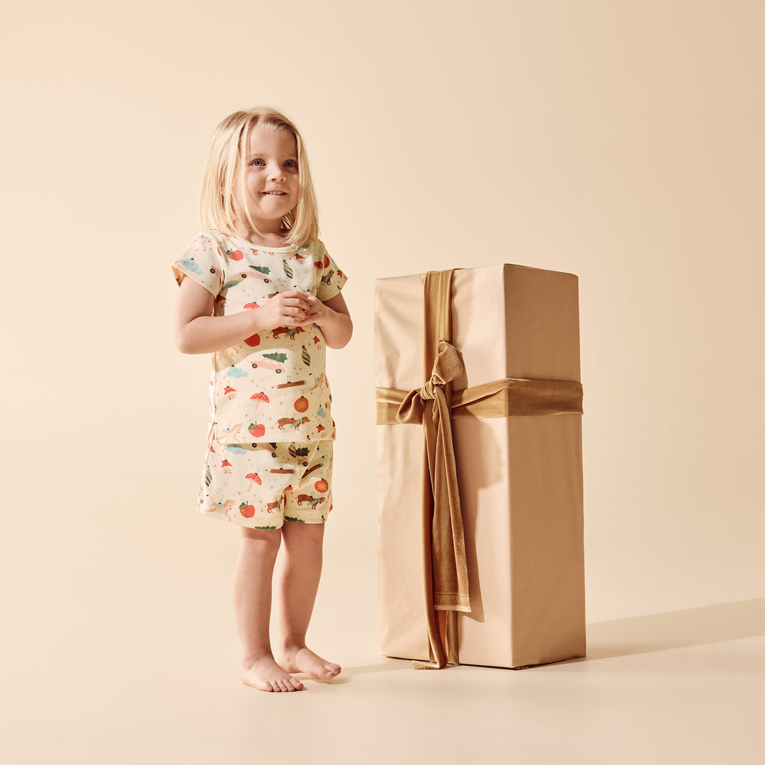 Wilson &amp; Frenchy Organic Short Sleeved Pyjamas - Deck The Halls