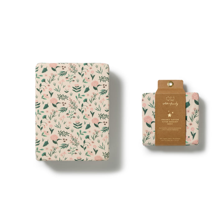 Wilson &amp; Frenchy Organic Bassinet Sheet - Sweet Bloom