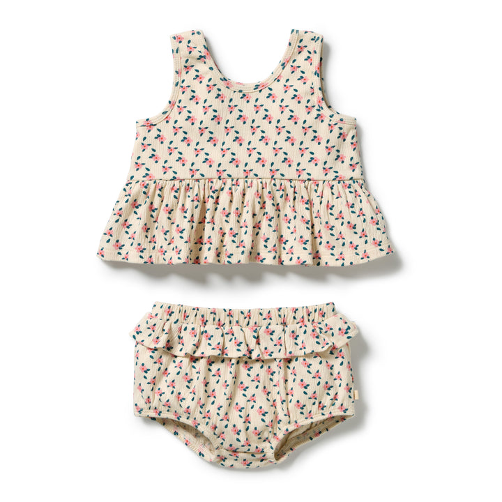 Wilson &amp; Frenchy Organic Crinkle Ruffle Set - Little Blossom