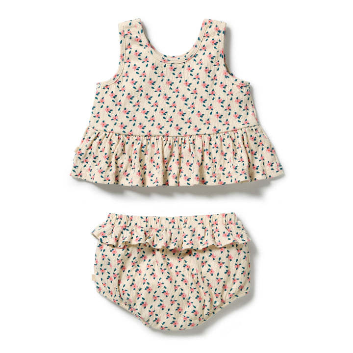Wilson &amp; Frenchy Organic Crinkle Ruffle Set - Little Blossom