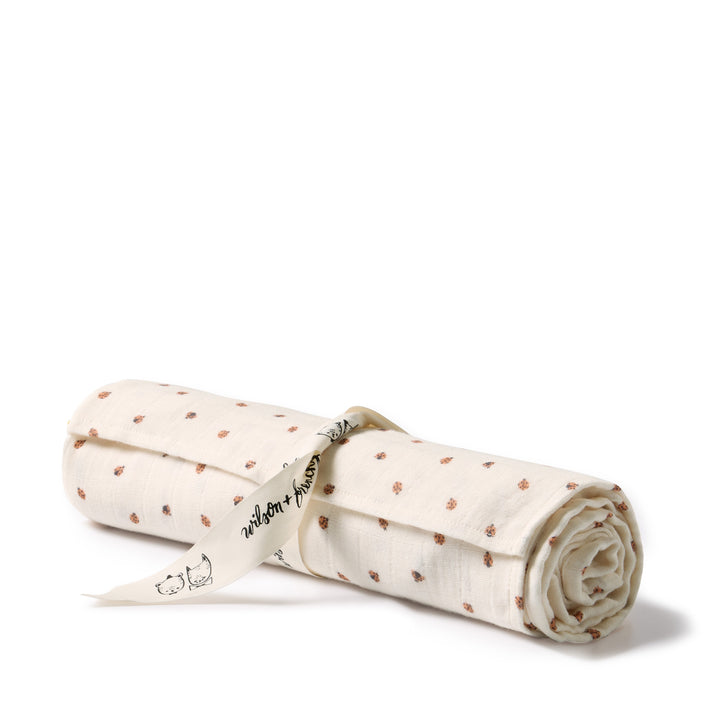 Wilson &amp; Frenchy Muslin Swaddle - Little Lady Bugs