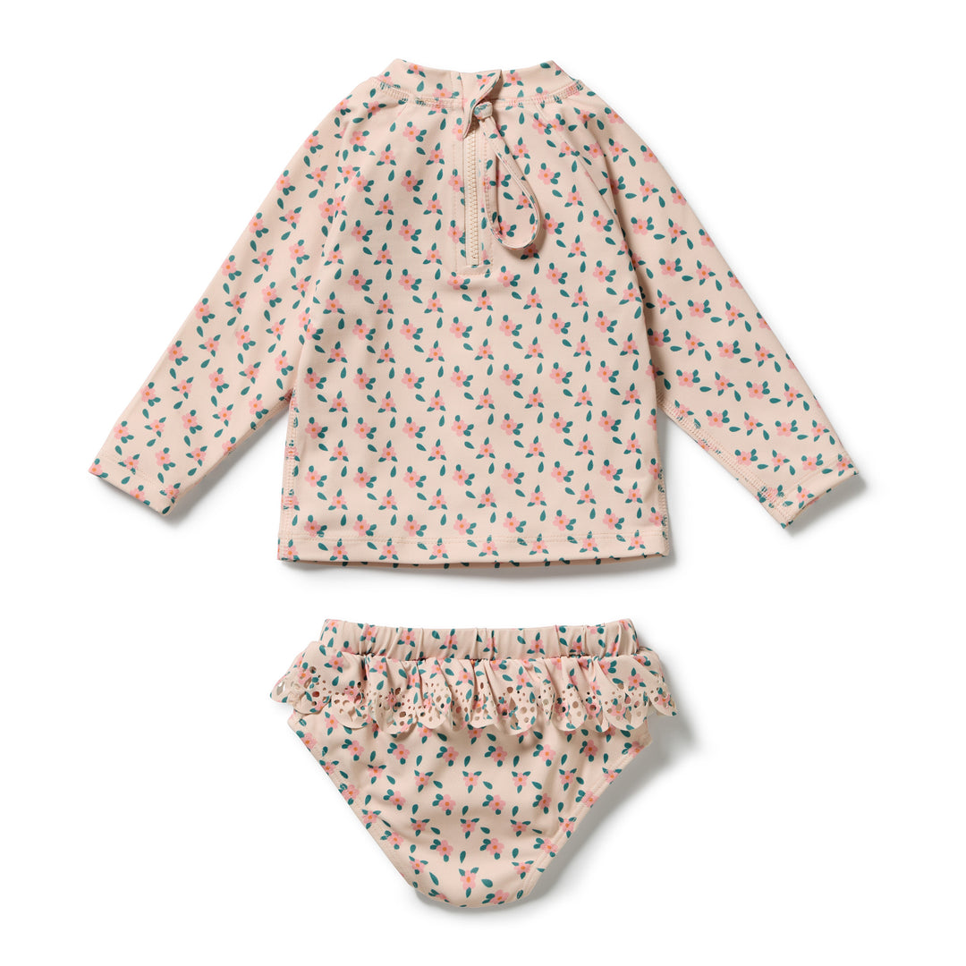Wilson &amp; Frenchy Cutwork Rashie Swimset - Little Blossom