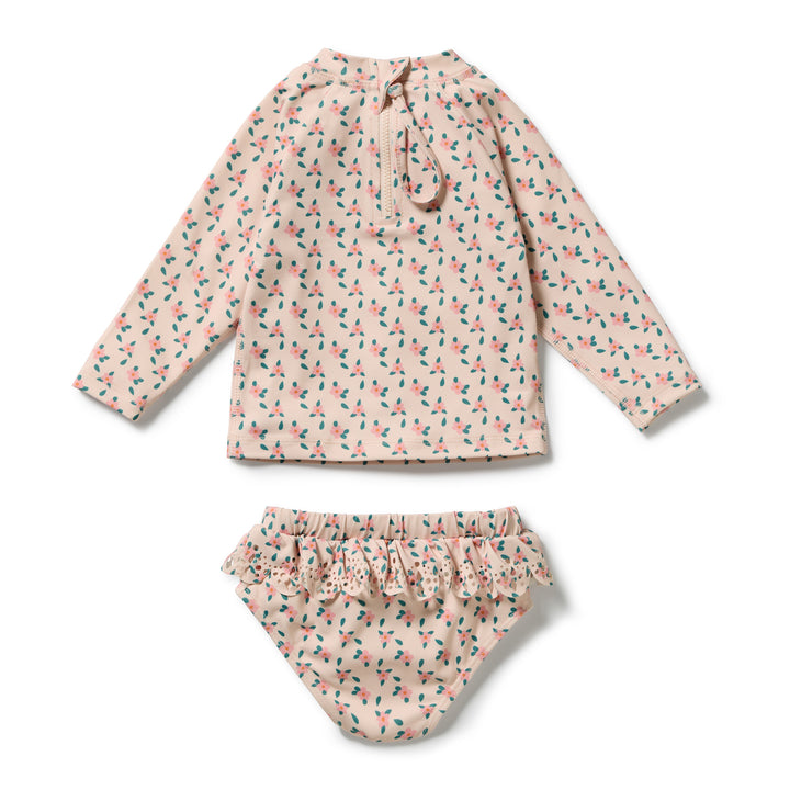 Wilson &amp; Frenchy Cutwork Rashie Swimset - Little Blossom