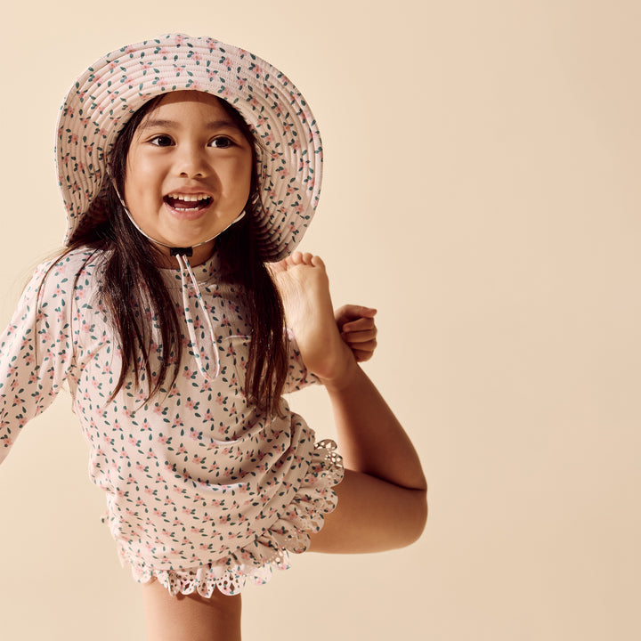 Wilson &amp; Frenchy Cutwork Rashie Swimset - Little Blossom