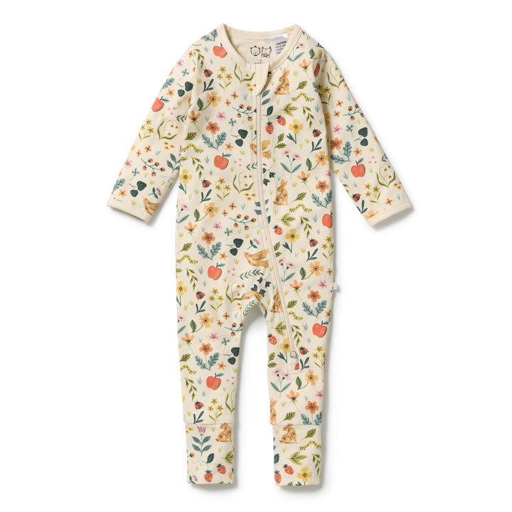 Wilson &amp; Frenchy Zipsuit with Feet - Summer Garden
