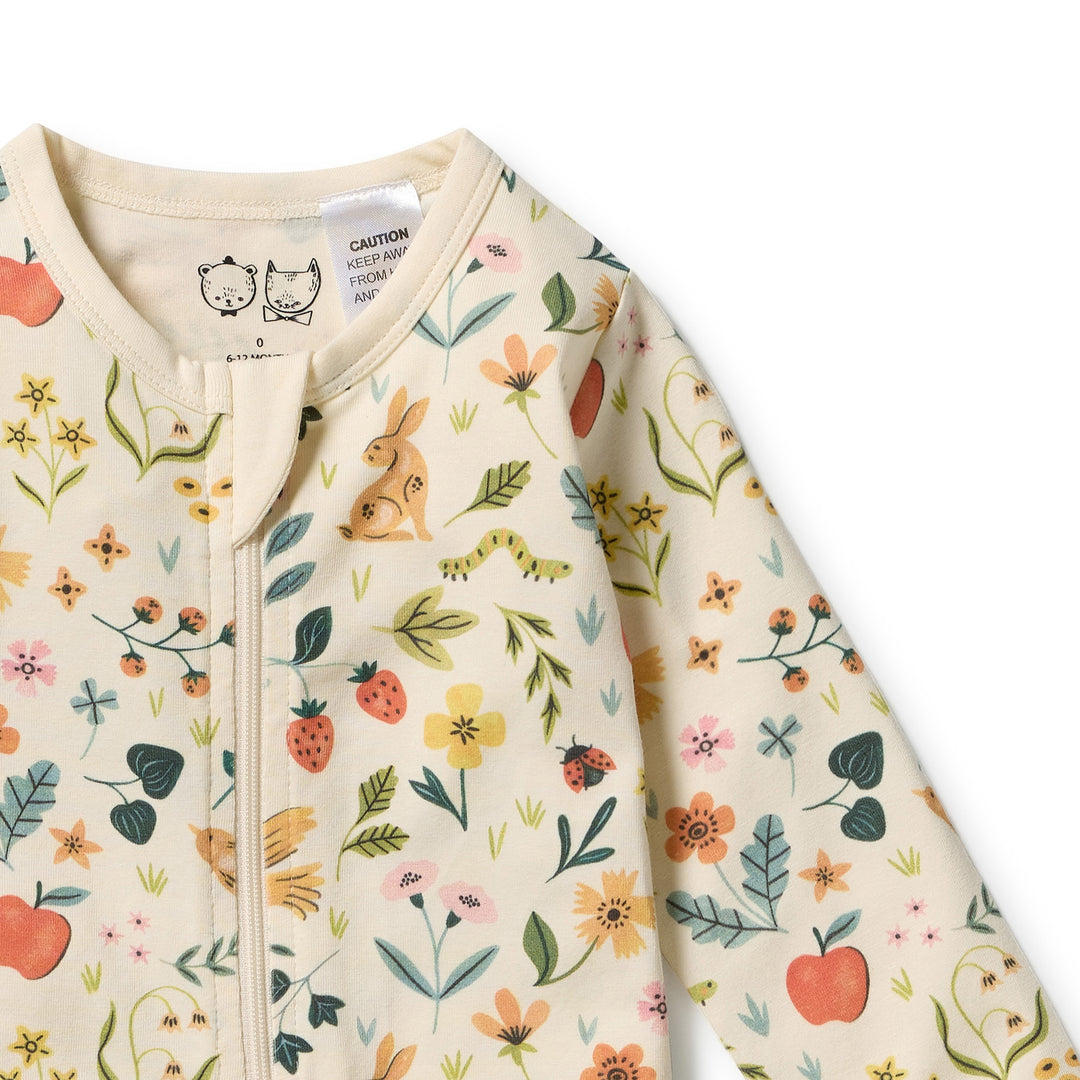 Wilson &amp; Frenchy Zipsuit with Feet - Summer Garden