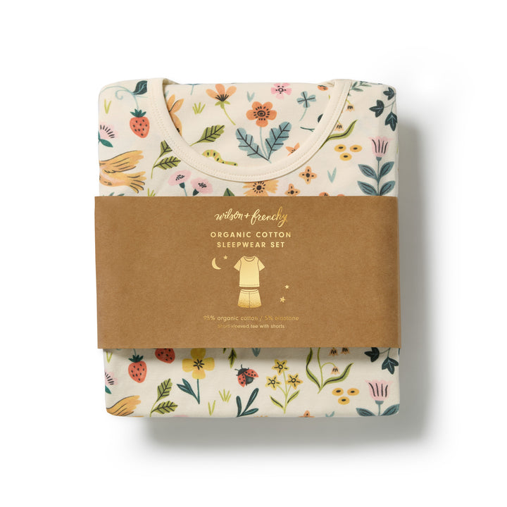 Wilson &amp; Frenchy Organic Short Sleeved Pyjamas - Summer Garden