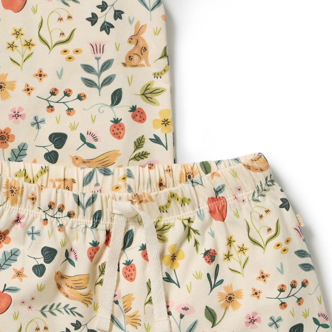 Wilson &amp; Frenchy Organic Short Sleeved Pyjamas - Summer Garden